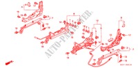 FRONT SEAT COMPONENTS (RH)('94 ) for Honda CIVIC LSI 3 Doors 5 speed manual 1994