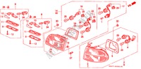 TAILLIGHT for Honda CIVIC LSI 3 Doors 5 speed manual 1994
