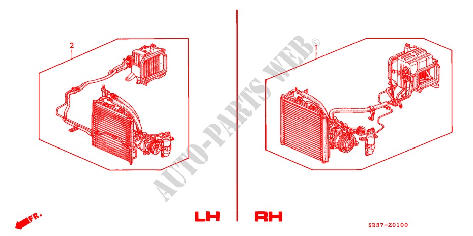 AIR CONDITIONER KIT for Honda CIVIC LSI 3 Doors 5 speed manual 1994