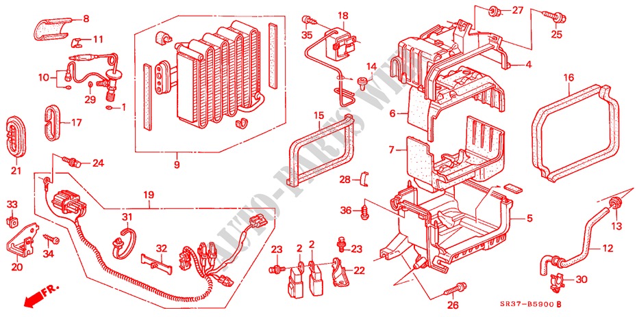 AIR CONDITIONER (UNIT) (LH)( '93) for Honda CIVIC VTI 3 Doors 5 speed manual 1992