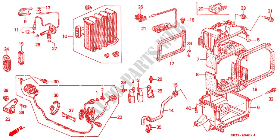 AIR CONDITIONER (UNIT) (LH)('94 ) for Honda CIVIC DX 3 Doors 5 speed manual 1994