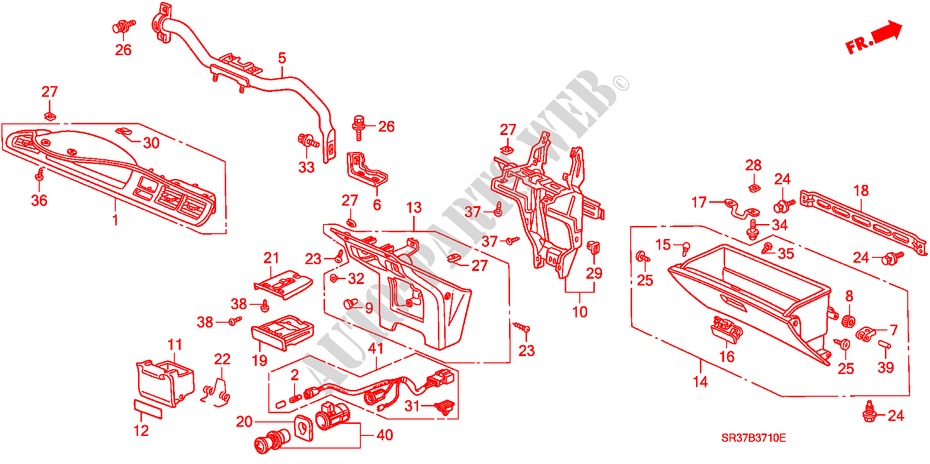 INSTRUMENT PANEL GARNISH (LH)(1) for Honda CIVIC VTI 3 Doors 5 speed manual 1993