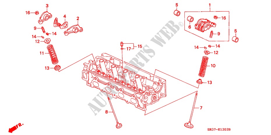 VALVE/ROCKER ARM (1.6L SOHC VTEC) for Honda CIVIC ESI 3 Doors 5 speed manual 1992