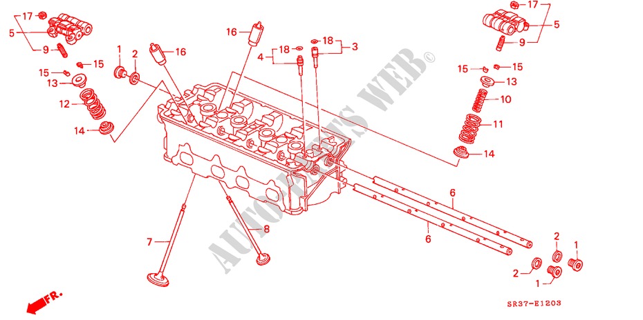 VALVE/ROCKER ARM (DOHC VTEC) for Honda CIVIC VTI 3 Doors 5 speed manual 1993