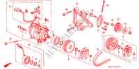 AIR CON. (COMPRESSOR) (HADSYS) for Honda CIVIC RTSI 4 Doors 5 speed manual 1994