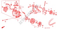 AIR CON. (COMPRESSOR) (SANDEN)('92) for Honda CIVIC ESI 4 Doors 5 speed manual 1992
