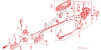 REAR DOOR LOCKS for Honda CIVIC DXI 4 Doors 5 speed manual 1992