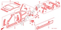 BODY STRUCTURE COMPONENTS (OUTER PANEL) for Honda CIVIC COUPE LSI 2 Doors 5 speed manual 1995