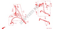 SEATBELT for Honda CIVIC COUPE LSI 2 Doors 5 speed manual 1994