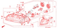 HEADLIGHT for Honda PRELUDE DOHC VTEC 2 Doors 5 speed manual 1993