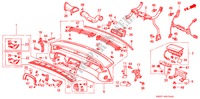 INSTRUMENT PANEL (1) for Honda PRELUDE DOHC VTEC 2 Doors 5 speed manual 1993