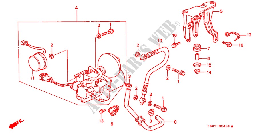 ABS ACCUMULATOR (1) for Honda PRELUDE 2.0I 2 Doors 5 speed manual 1993