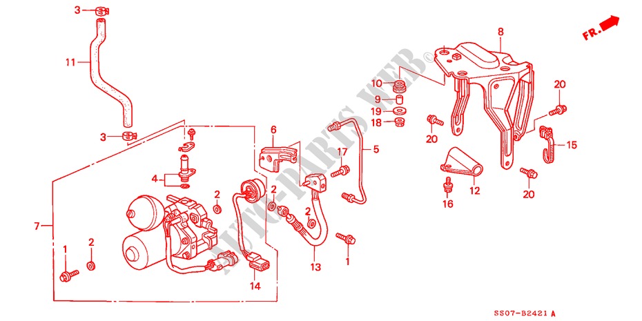 ABS ACCUMULATOR (2) for Honda PRELUDE DOHC VTEC 2 Doors 5 speed manual 1993