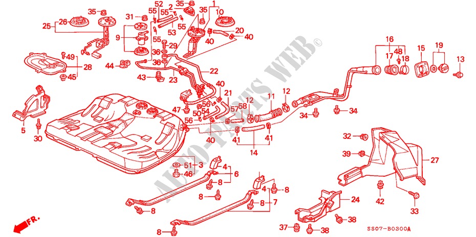FUEL TANK for Honda PRELUDE DOHC VTEC 2 Doors 5 speed manual 1993