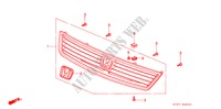 FRONT GRILLE ('95/'96) for Honda CIVIC 1.6ILS 5 Doors 4 speed automatic 1995