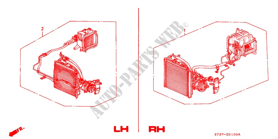 AIR CONDITIONER (KIT) for Honda CIVIC 1.6ISR 5 Doors 5 speed manual 1995