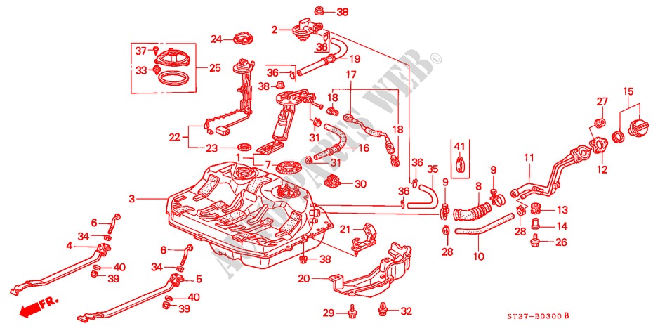 FUEL TANK for Honda CIVIC 1.6ILS 5 Doors 5 speed manual 1995