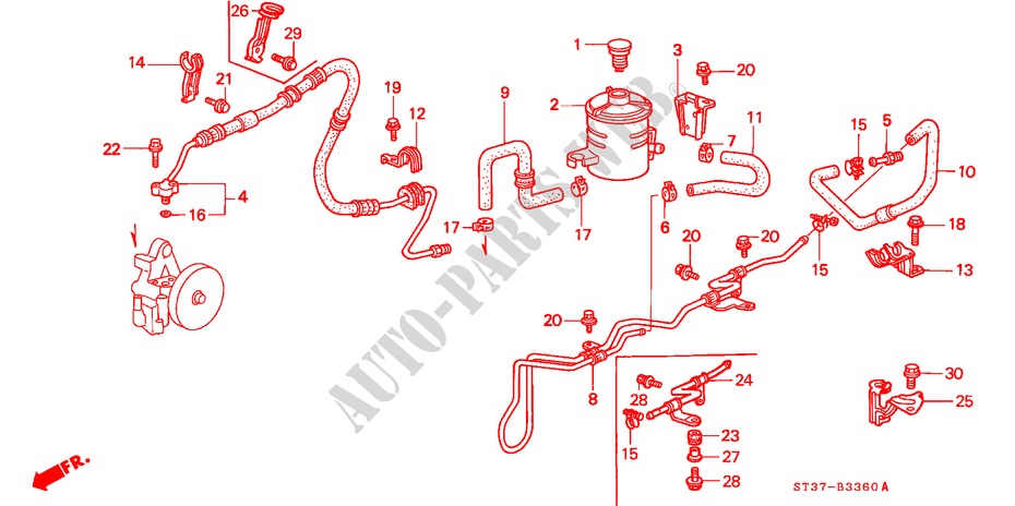 P.S. LINE (LH) for Honda CIVIC 1.4IS 5 Doors 5 speed manual 1997