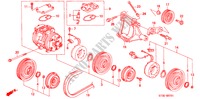AIR CONDITIONER (COMPRESSOR) (DOHC) for Honda CIVIC VTI 5 Doors 5 speed manual 1999