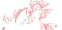 PILLAR GARNISH (RH) for Honda CIVIC VTI 5 Doors 5 speed manual 1999