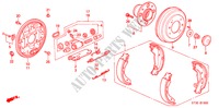 REAR BRAKE (DRUM) for Honda CIVIC 1.4I          75PS 5 Doors 5 speed manual 1999