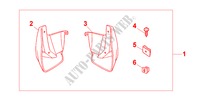 REAR MUDGUARDS for Honda CIVIC LS 5 Doors 4 speed automatic 1999