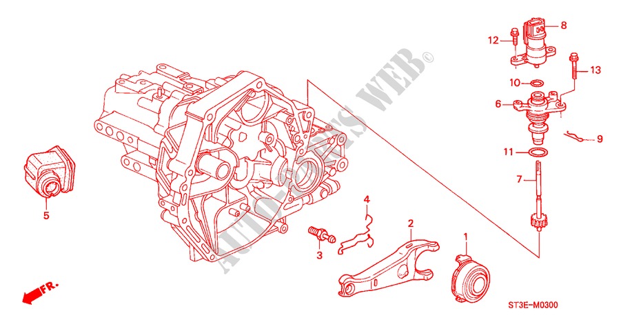 CLUTCH RELEASE (SOHC) for Honda CIVIC 1.5I 5 Doors 5 speed manual 1999