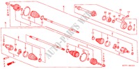 FRONT DRIVESHAFT/ HALF SHAFT ('00) for Honda INTEGRA TYPE R 3 Doors 5 speed manual 2000