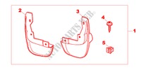 FRONT MUDGUARDS for Honda INTEGRA TYPE R 3 Doors 5 speed manual 2000