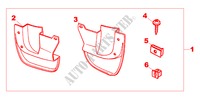 REAR MUDGUARDS for Honda INTEGRA TYPE R 3 Doors 5 speed manual 2000