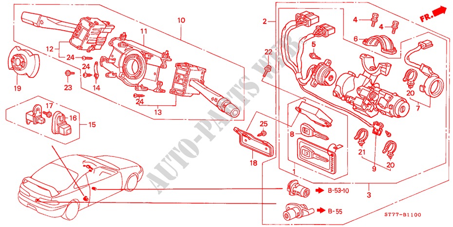 COMBINATION SWITCH (LH) for Honda INTEGRA TYPE R 3 Doors 5 speed manual 1998