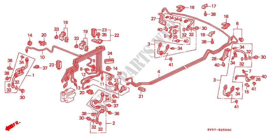 BRAKE LINES (ABS)(LH) for Honda ACCORD AERODECK 2.0IES 5 Doors 5 speed manual 1994