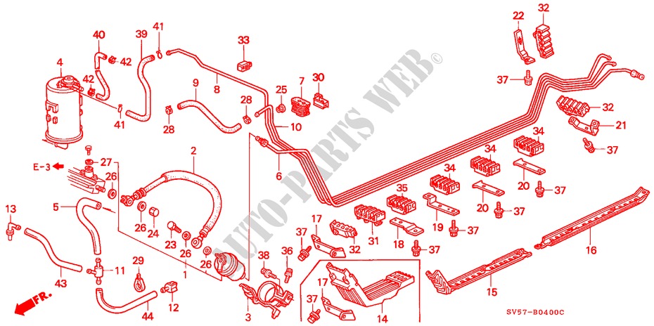 FUEL PIPE (LH) for Honda ACCORD AERODECK 2.0IES 5 Doors 5 speed manual 1995