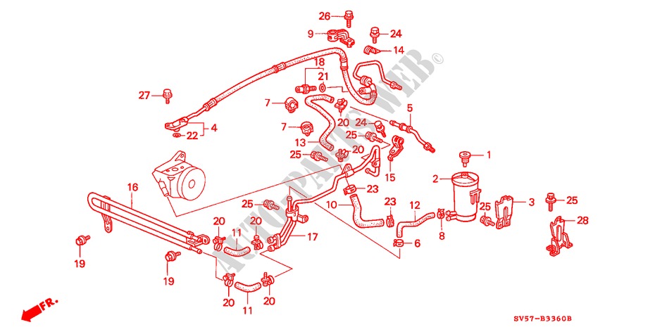 P.S. LINE (LH) for Honda ACCORD AERODECK 2.0IES 5 Doors 5 speed manual 1994