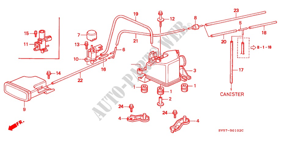 RESONATOR CHAMBER (B) for Honda ACCORD AERODECK 2.2IES 5 Doors 5 speed manual 1994