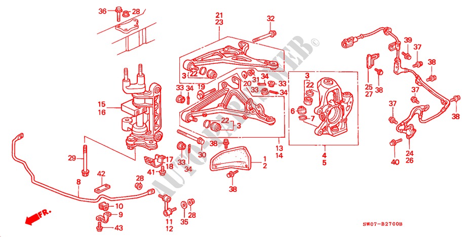KNUCKLE for Honda NSX NSX 2 Doors 5 speed manual 1996
