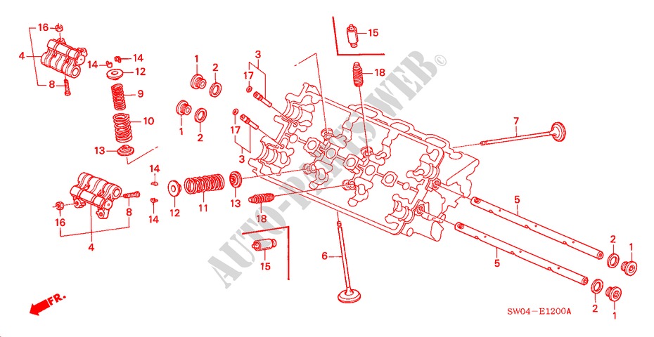 VALVE/ROCKER ARM (FRONT) for Honda NSX NSX-T 2 Doors 5 speed manual 1995