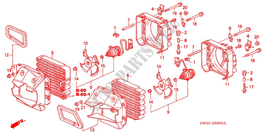 AIR CONDITIONER (CONDENSER) for Honda NSX NSX 2 Doors 6 speed manual 2004