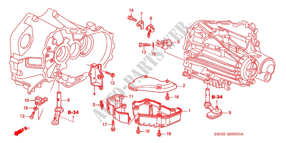 SHIFT LEVER for Honda NSX NSX 2 Doors 6 speed manual 2004