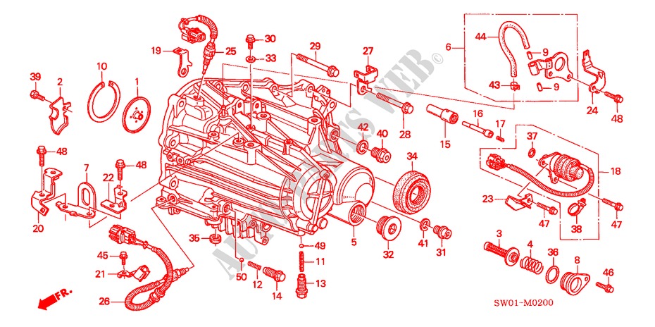 TRANSMISSION CASE for Honda NSX NSX 2 Doors 6 speed manual 2004
