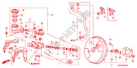 BRAKE MASTER CYLINDER/ MASTER POWER (RH) (2) for Honda CR-V RVSI 5 Doors 6 speed manual 2007