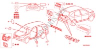 EMBLEMS/CAUTION LABELS for Honda CR-V DIESEL 2.2 ELEGANCE/SPORT 5 Doors 6 speed manual 2008