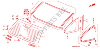 REAR WINDSHIELD/ QUARTER WINDOWS for Honda CR-V RVSI 5 Doors 6 speed manual 2008