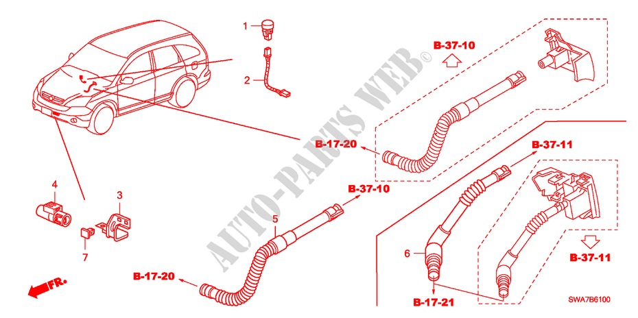 AIR CONDITIONER (SENSOR) for Honda CR-V RVSI 5 Doors 6 speed manual 2008