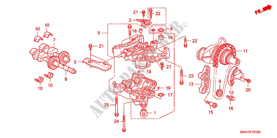 BALANCER SHAFT (2.0L) for Honda CR-V RVSI 5 Doors 6 speed manual 2008