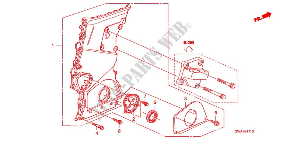 CHAIN CASE (DIESEL) for Honda CR-V DIESEL 2.2 ELEGANCE 5 Doors 6 speed manual 2008