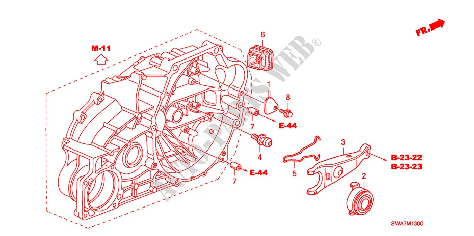 CLUTCH RELEASE (DIESEL) for Honda CR-V DIESEL 2.2 S&L PACKAGE 5 Doors 6 speed manual 2007