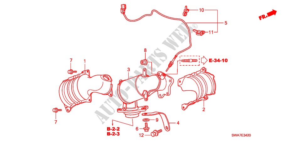 CONVERTER (DIESEL) for Honda CR-V DIESEL 2.2 ELEGANCE 5 Doors 6 speed manual 2008