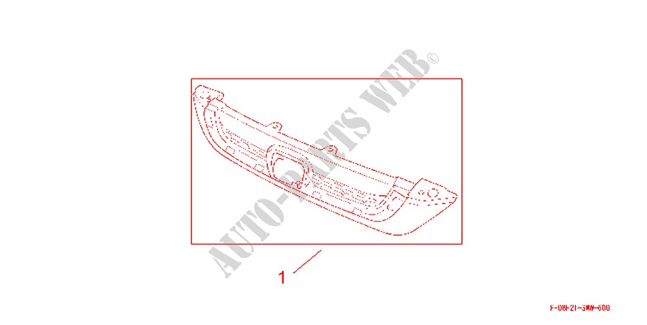 FR LWR GRILLE for Honda CR-V S&L PACKAGE 5 Doors 5 speed automatic 2008