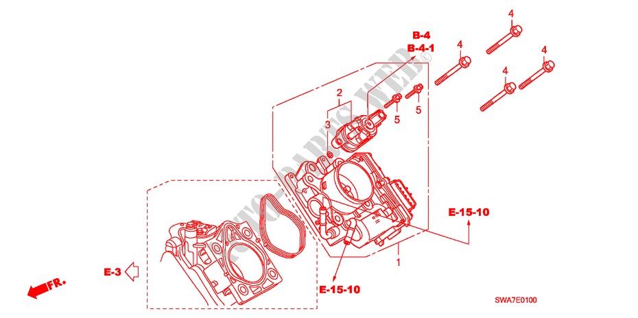 THROTTLE BODY (2.0L) for Honda CR-V EX 5 Doors 5 speed automatic 2007
